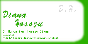 diana hosszu business card